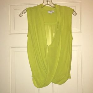 Brightly colored silk chiffon top